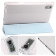 thumbnail image 3 of For Lenovo Tab P11 Gen 2 Transparent Pen Tray Tri-Fold Leather Case Lavender Purple, 3 of 5
