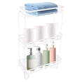 thumbnail image 4 of Dznils Over The Toilet Storage Shelf, 3-Tier Steel Bathroom Storage Organizer with Hooks, White, 4 of 12
