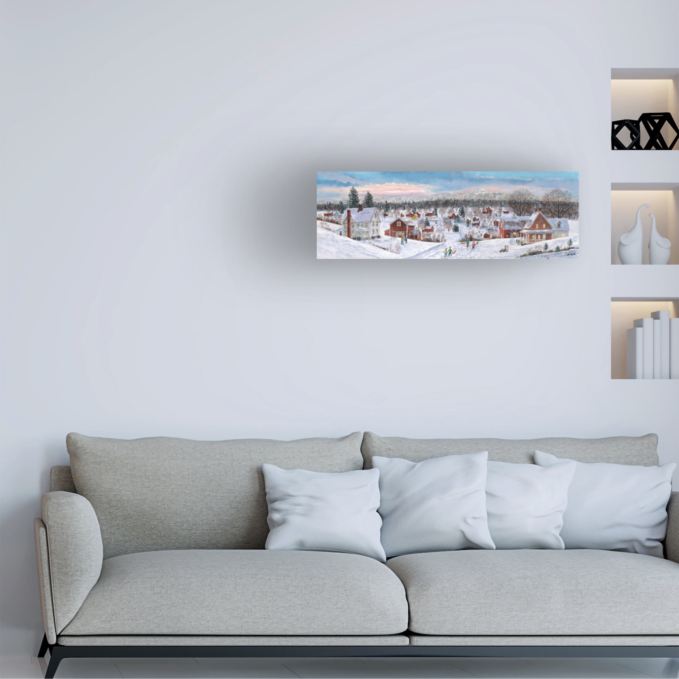 Canvas Wall Art - Bob Fair 'Valley View Farms' Wall Art for Living Room, Bedroom, or Office Décor by Trademark Fine Art - 24 x 8 Inches
