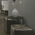 thumbnail image 3 of Jamie Young Co 16" Upholstered Traditional Leather Ottoman in Gray, 3 of 4
