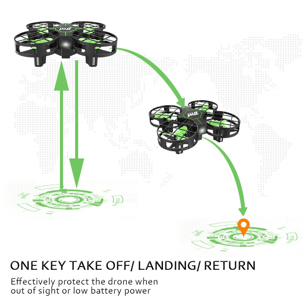 The Drone Zone Mini Quadcopter Drone With LED Lights