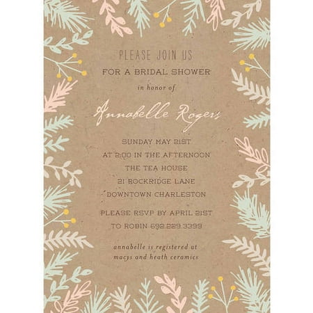 Bride Botanical Standard Bridal Shower Invitation