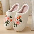 thumbnail image 4 of KEVCHE Women Home Slippers, Cute Slippers Indoor Outdoor Plaid Shoes, Warm Soft Bedroom Shoes Fuzzy Closed Toe Sandals Non Slip House Bedroom Slippers, 4 of 4