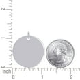 thumbnail image 2 of 925 Sterling Silver Unisex Engravable Disc Round Fashion Charm Pendant Necklace Pendant for Women, 2 of 2