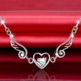 thumbnail image 3 of HHBEAUTY Angel Wings Heart Pendants Necklace for Women Dainty Zircon Chain, Necklace Jewelry for Her Friend Wife Mom Anniversary Wedding Birthday Valentines Mother's Day Gifts, 3 of 9