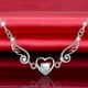 thumbnail image 3 of Collar de circonita con alas de ángel, moderno y femenino., 3 of 9
