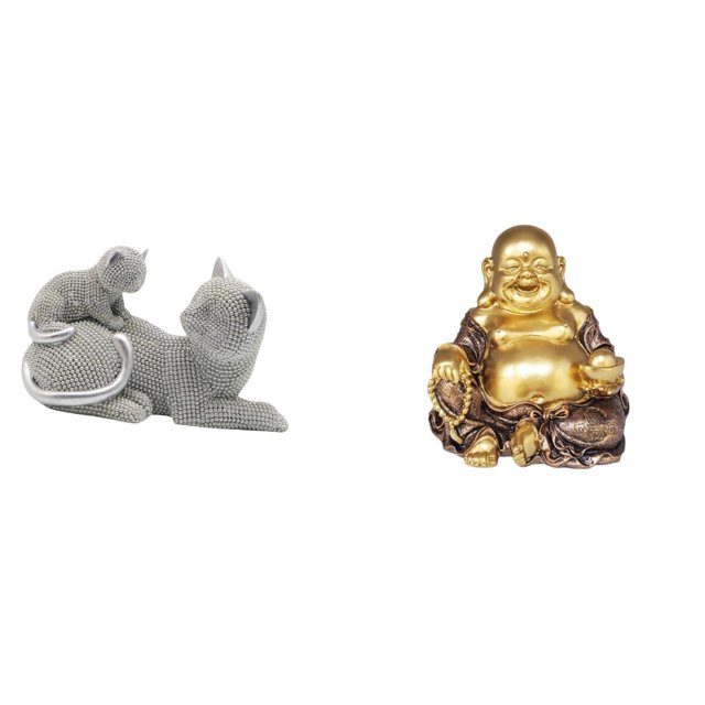 Figura de escritorio,Estatua de gato,linda estantería,escritorio,decoración del hogar,Estatua de Buda,Figuras de estatuas de Buda Bodhisattva de meditación,Figuras de esculturas
