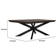 thumbnail image 5 of Benjara Wooden Coffee Table with Intersected Double X Shaped Legs, Brown and Black, 5 of 5