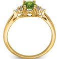 thumbnail image 2 of 14K Yellow Gold Peridot And Diamond Ringsize 7 (Width 1.4 To 2.8) - Jbsp, 2 of 5