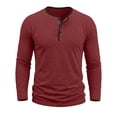 thumbnail image 7 of Akiihool Long Sleeve T Shirt Men Cotton T Shirt Crewneck Cotton Tee Mens Classic T Shirts Red,XXXL, 7 of 7