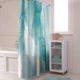 thumbnail image 6 of Shower Curtains Teal Marble Bath Curtain Abstract Geometric Modern Ombre Waterproof Bathroom Shower Curtain Set with Hooks Decoration 72 x 72 Inches, 6 of 7