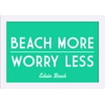 thumbnail image 1 of Edisto Beach - Beach More, Worry Less - Simply Said - Lantern Press Artwork (18x12 Giclee Art Print, Gallery Framed, White Wood), 1 of 1