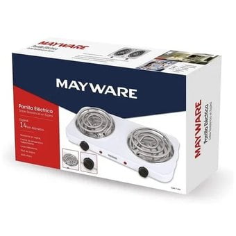 Parrilla Electrica Mayware 82-HY2000A Doble Resistencia ALB Mayware Parrilla Electrica Mayware