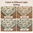 thumbnail image 7 of Design&I 6'x9' Washable Area Rug Sleek Flatweave Pet Friendly Oval Farmhouse Scattered Wildflower Ornate Border Classroom Dining for Queen Size Bedroom, Under Bed, 7 of 7