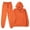 Orange, variant on BLOCLOALO 2 Piece Lounge Set Long Sleeve Pullover Hoodie Sweatshirts Solid Color Sweater Casual Suit Sportswear Long Sleeved Trousers Two Set Jogger Sets Drawstring Pants Comfortable Sets Beige L