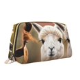 thumbnail image 2 of Xecao Cute Alpaca in Daze Print Fashion Makeup PVC Bag Large Capacity Travel Cosmetic Bag for Women Organizer Toiletry Clutch, 2 of 8