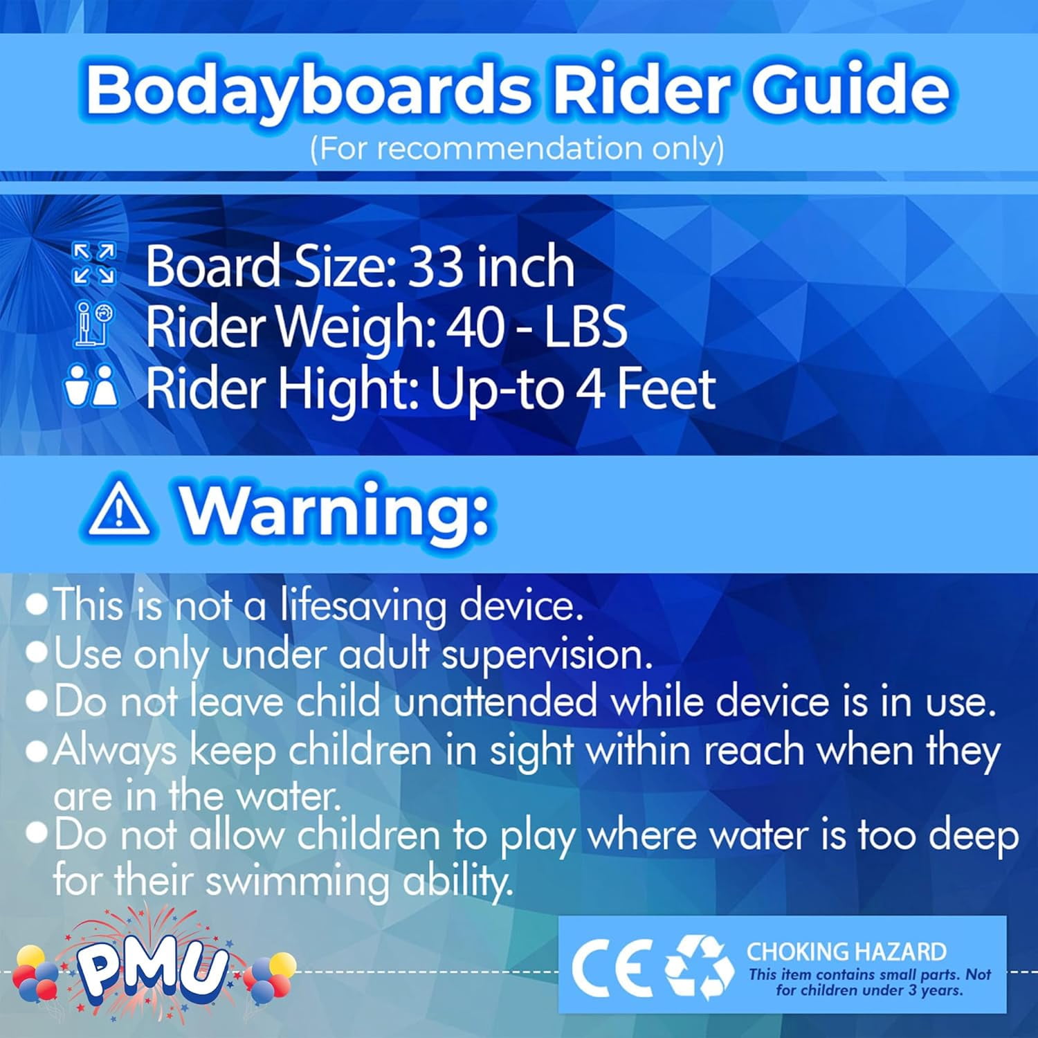 PMU 33 Inch Lime Green Bodyboard - Lightweight Wrist Leash, Surf Mania, Slick Bottom Boards for Beach, Sea & Pool - Surfing Board for Kids, Teens & Adults Wave Conditions Pkg/1