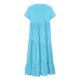 thumbnail image 5 of Vestidos irregulares sueltos de cintura alta sólidos de manga corta con cuello en V informales de verano para mujer Pompotops  ghjkhdj8265, 5 of 5