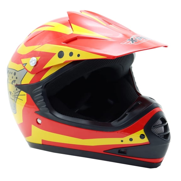 X-Pro DOT Approved Youth Motocross Off-Road Helmet (KY-Red, XL)