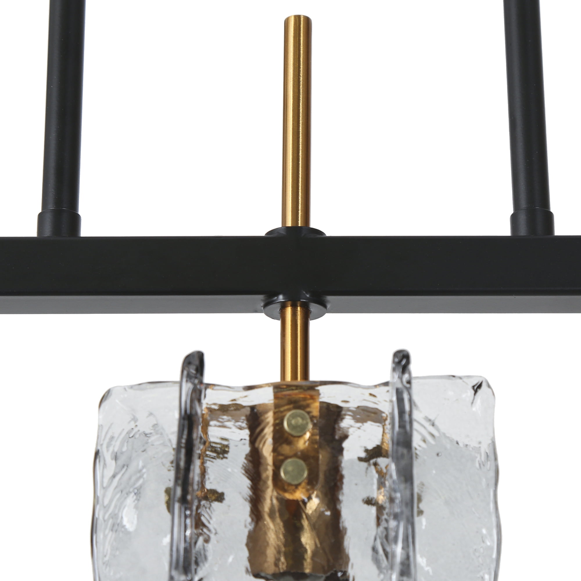 LNC Tucana 3-Light Modern/Contemporary Ribbed Glass Linear LED Large Hanging Pendant Light