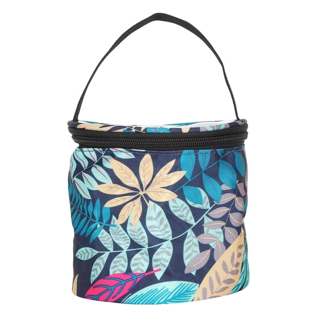 Bucket Bag,Bucket Bag Leaf Pattern Oxford Cloth Packet Cylindrical Bag Leading Edge Technology