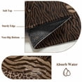 thumbnail image 6 of Leopard Zebra Print Round Area Rug 4Ft Washable Circle Rugs for Bedroom Dining Room, Vintage Animal Skin Striped Brown Non-Slip Carpet Floor Mats Indoor Outdoor Carpet Runner Aesthetic Home Decor, 6 of 8