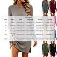 thumbnail image 3 of Bxsruta Womens Long Sleeve T-Shirt Dress Crew Neck Casual Loose Mini Dresses, 3 of 8