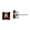 White, variant on Fine Jewelry 14K White Gold Checker-cut Smoky Quartz Stud Earrings for Women (L- 0.36 inch, W- 0.36 inch)