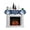 Blue, variant on It's COLD Outside Mantel Scarf Fireplace Decorations for Living Room, Christmas Snowman Snowflakes Red New Year Fireplace Mantel Scarf Cover Runner for Halloween/Thanksgiving/Christmas Decor 60"x17"