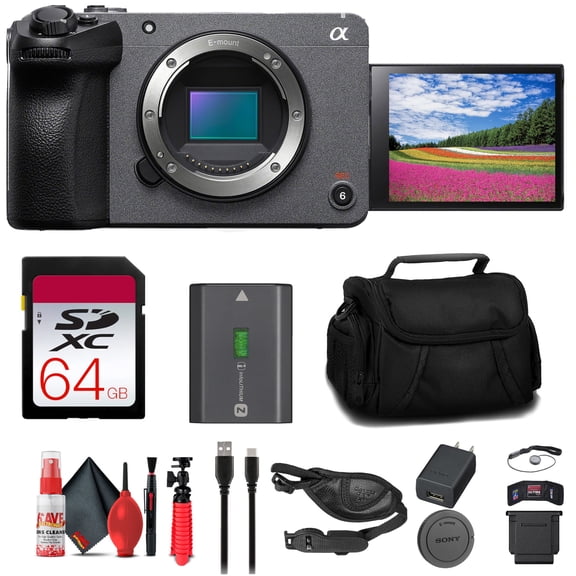 Sony FX30 Digital Cinema Camera   64GB Card, Bag & Accessory Bundle (International Model)