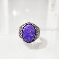 thumbnail image 4 of Charoite Mans Ring, Natural Purple Charoite Ring, Oxidized Silver Jewelry, 925 Silver Ring, Birthday Gift, Heavy Mens Ring, Arabic Design, Ottoman Style Ring, Christmas, Turkey Mens Signet Ring, 4 of 7