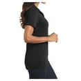 thumbnail image 3 of Womens Cotton Touch Performance Polyester/Spandex Polo T-Shirt Black 2X-Large, 3 of 6