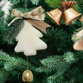 thumbnail image 6 of HomeDM Christmas Ornaments Merry Christmas Gift Tags Xmas Tree Hanging Pendant Christmas Tree Ornaments Holiday Indoor Decor, Xmas Tree Wreath Decorations Gift Wrapping White, 6 of 6