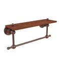 thumbnail image 2 of Astor Place 16'' Solid IPE Ironwood Shelf with Towel Bar in Polished Nickel, 2 of 5