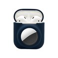 thumbnail image 2 of Compatible Con Airpod 1ª 2ª Generación Con Soporte Airtag 2 En 1 Funda De Silicona Compatible Con Airpod Air Tag Suave A Prueba De Golpes, Antiarañazos, Azul Marino, 2 of 5