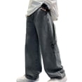 thumbnail image 6 of Crunowin Boys Denim Pants, Solid Color With Pockets Vintage Casual Jeans Size 14, 6 of 9