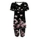 thumbnail image 4 of Blusas para las Mujeres Casual, Cuello en V de Manga Corta Impresa Superior Y Suelto Pantalones Cortos, Conjuntos de Moda de Verano, 4 of 4