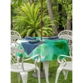 thumbnail image 4 of St. Patrick's Day Table Cloth Round Tablecloth, Watercolor Country Green Lucky Clovers Waterproof Wrinkleproof Table Cover with Umbrella Hole and Zipper for Party/Dining/Patio/Wedding 54 Inch, 4 of 9