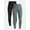 Black Soot/Charcoal Grey Heather, variant on Time and Tru Women's High Rise Leggings, 27'' Inseam, 3-Pack, Sizes XS-XXXL