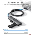 thumbnail image 2 of Hub USB C a USB de 4 puertos unialuminio para MacBook Pro/Air, 2 of 7