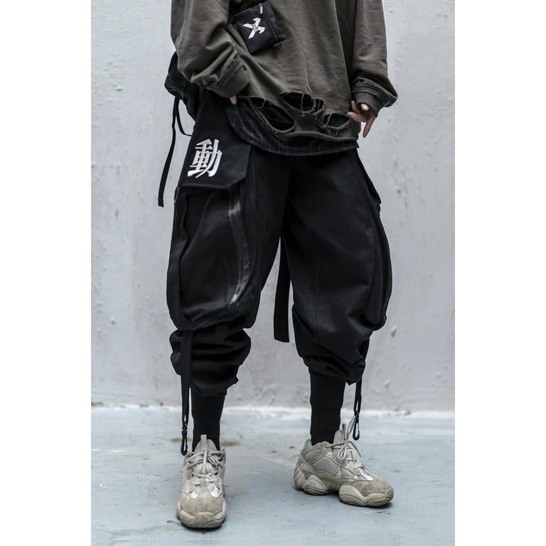 Niepce Inc Black Japanese Streetwear Baggy Cargo Men's Techwear