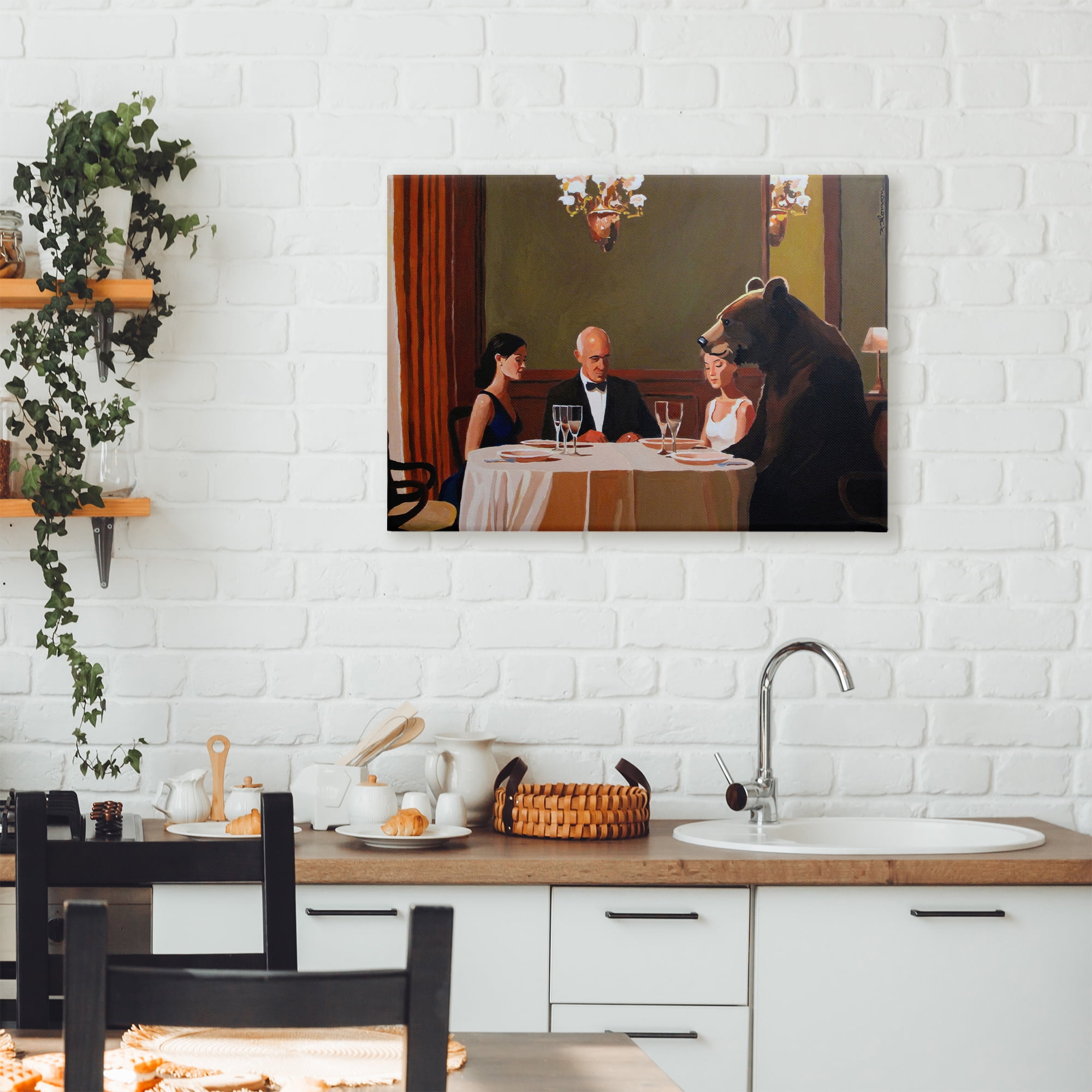 Dinner Guests & Steve Canvas Wall Art, design by Keith Thomson