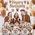 thumbnail image 3 of Morabloomy Brown Cow Birthday Decorations Tableware, 197 Pcs Western Farm Animals Set Serves 25 Guests, 3 of 8