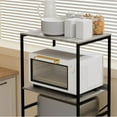 thumbnail image 3 of Mini Fridge Shelf Mini Fridge and Microwave Stand Over Mini Fridge Storage Rack Height Adjustable Microwave and Fridge Stand Suitable for Dorm, Kitchens, Offices, Gray, 3 of 14