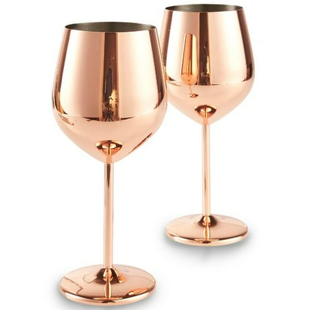 Champagne Glasses With Copper Stem Champagne Glasses With Copper Stem