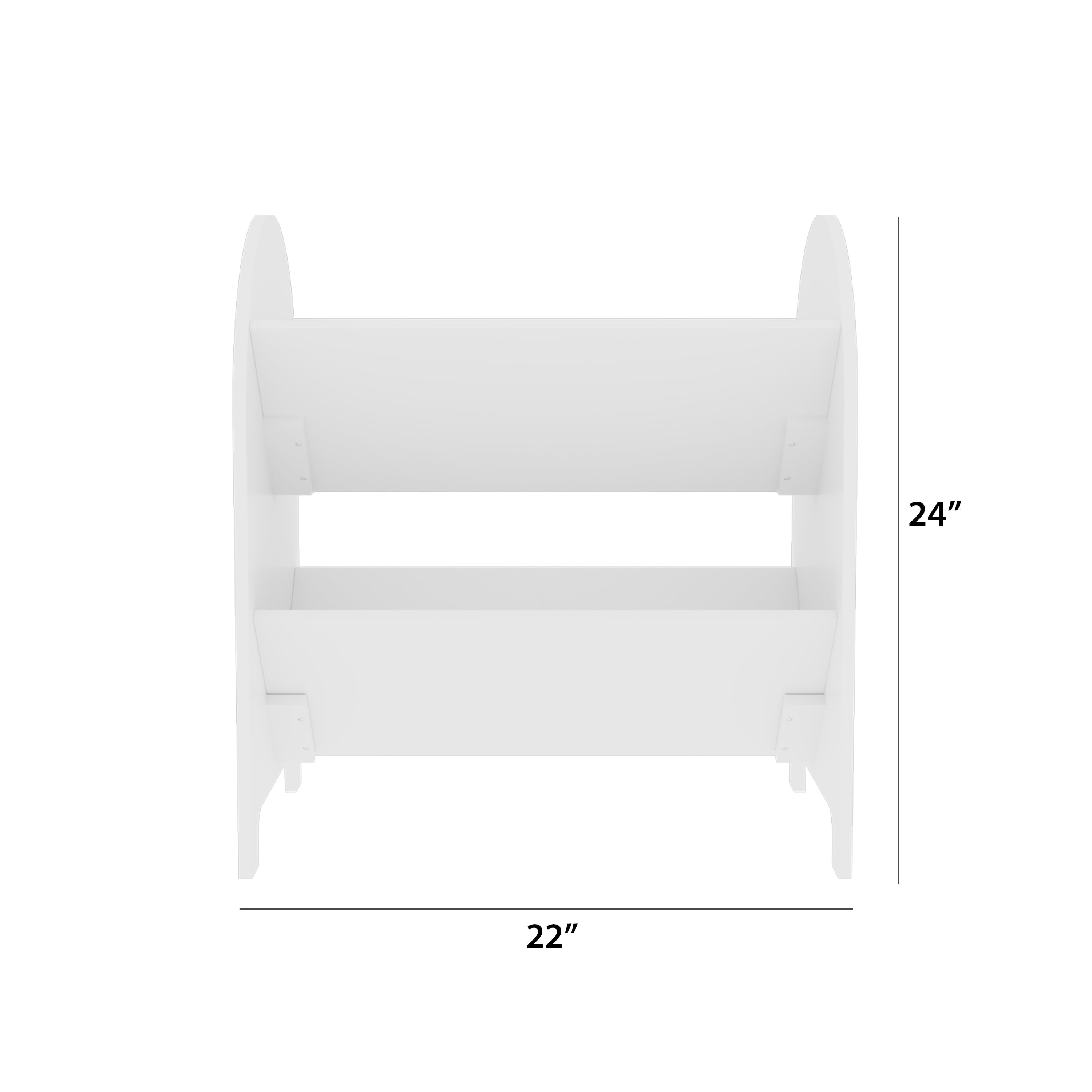 House of Happy Arched Storage Unit, White