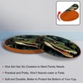 thumbnail image 4 of Crocodile 6PCS Round Microfiber Leather Table Coasters Set, 11x11 cm/4.3x4.3 in, Drink Coaster Mats for Home and Kitchen Use, 4 of 6