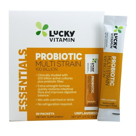 LuckyVitamin - Probiotic Multi Strain Unflavored 100 Billion CFU - 20 Packet(s)