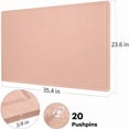 thumbnail image 5 of Bulletin Board 36 x 24 Inches Felt Pin Board Decorative Cork Alternative for Wall 3' x 2' Foldable Picture SelfAdhesive Vision Prayer Board With 20 Pushpins Mauvey Pink, 5 of 8