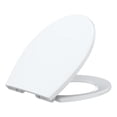 thumbnail image 1 of Toilet Seat Round - Soft Close Quick Release, White Polypropylene for Standard American Toilets, 1 of 7